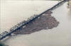 Burlington Northern Railroad Bridge in November 1995 Flood