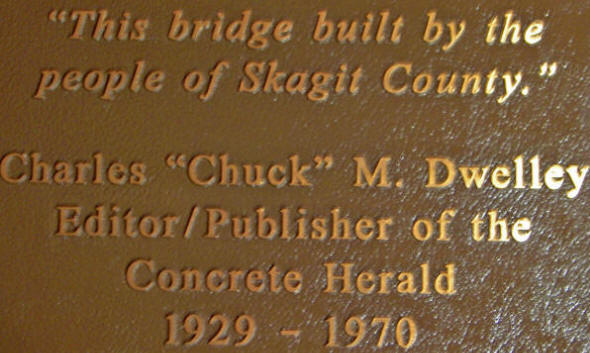 Dwelley Plaque for The Dalles Bridge